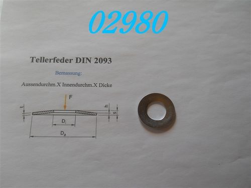 28x14,2x1 Tellerfeder B 28 Gr 2