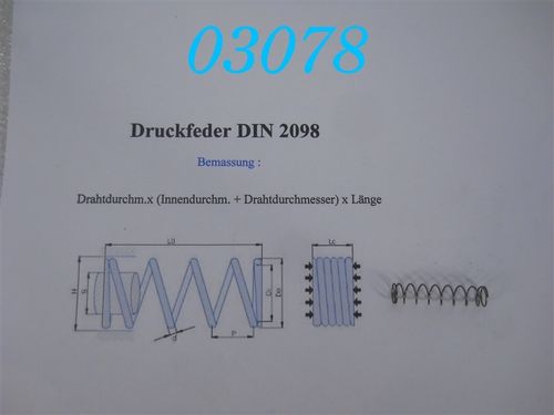 0,5x6,2x30 Druckfeder DIN 2098