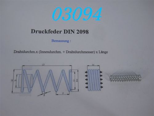 0,8x6,5x32 Druckfeder DIN 2098