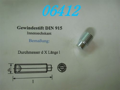M16x25 Gewindestift DIN 915  -VZ-
