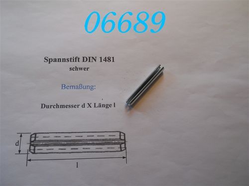 6x45 Spannstift, DIN 1481 -VZ-