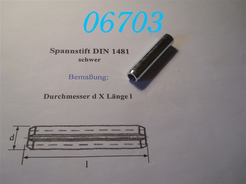10x50 Spannstift, DIN 1481, -VZ-