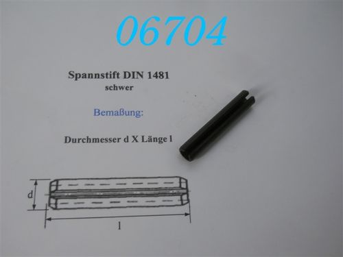 10x55 Spannstift, DIN 1481, schwarz