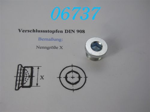 M20x1,5 Verschluss-Schraube, DIN 908, VZ