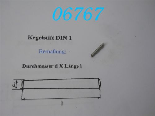 3x20mm Kegelstift, DIN 1