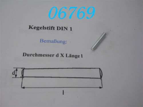 4x26mm Kegelstift, DIN 1, VZ