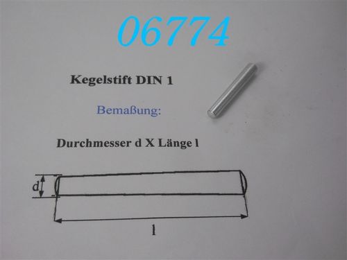 5x36mm Kegelstift, DIN 1, VZ