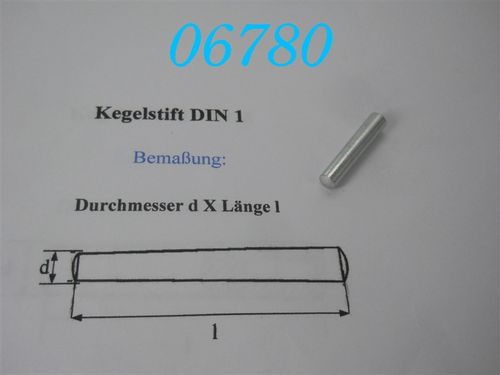 6x32mm Kegelstift, DIN 1, VZ