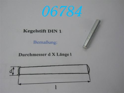 6x50mm Kegelstift, DIN 1, VZ