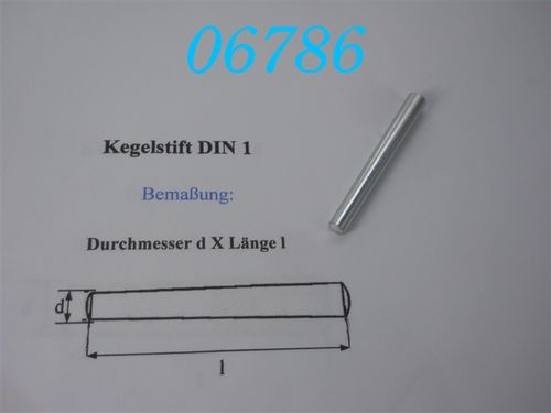 6x60mm Kegelstift, DIN 1, VZ