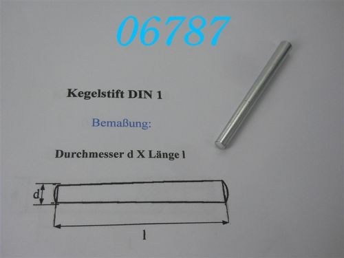 6x80mm Kegelstift, DIN 1, VZ