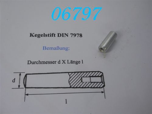 10x28mm Kegelstift, DIN 7978, VZ