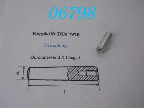 10x30mm Kegelstift, DIN 7978, VZ