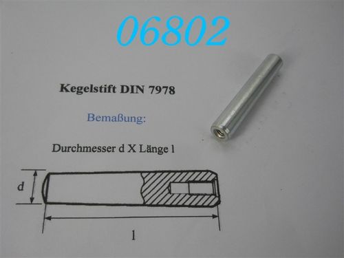 10x60mm Kegelstift, DIN 7978, VZ