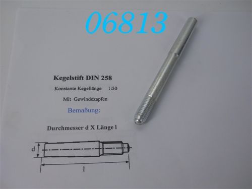 12x140mm Kegelstift, DIN 258 -VERZINKT-