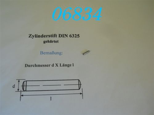 2x10mm Zylinderstift, DIN 6325