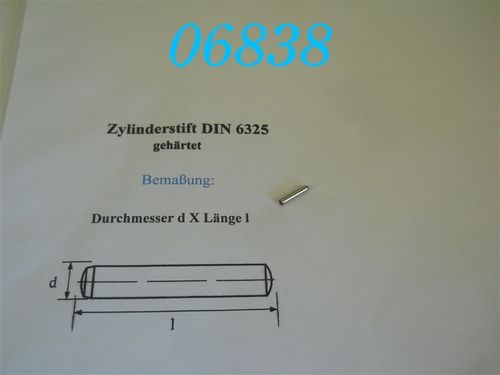 2,5x14mm Zylinderstift, DIN 6325