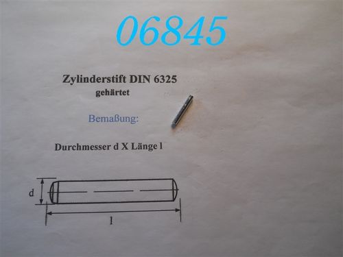 3x20mm Zylinderstift, DIN 6325, Toleranz: M6  -VZ-