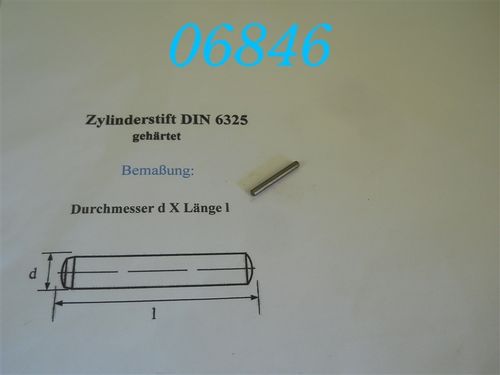 3x24mm Zylinderstift, DIN 6325, Toleranz: M6