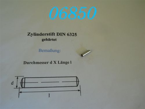 4x14mm Zylinderstift, DIN 6325, Toleranz: M6