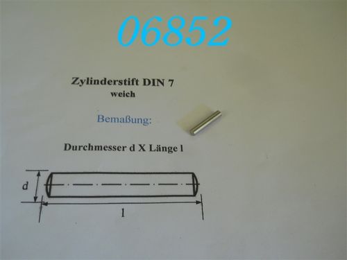 4x20mm Zylinderstift, DIN 7