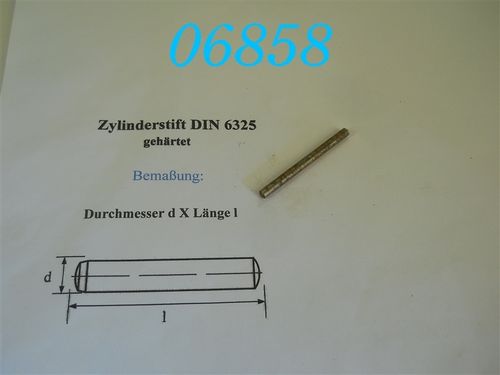 4x50mm Zylinderstift, DIN 6325, rostig