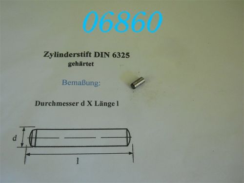 5x12mm Zylinderstift, DIN 6325, Toleranz: M6
