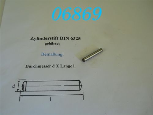 5x32mm Zylinderstift, DIN 6325, Toleranz: M6