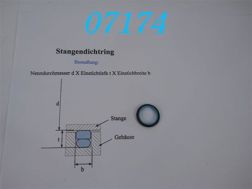 Hydraulik-Stangendichtung Glyd-Ring, Turcon-Stepseal; d: 18mm; b: 3,2mm; Tiefe: 2,5mm