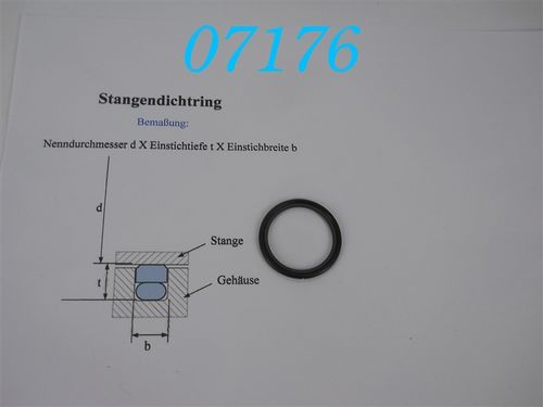 Hydraulik-Stangendichtung Glyd-Ring, Turcon-Stepseal; d: 32mm; b: 2,5mm; Tiefe: 4mm