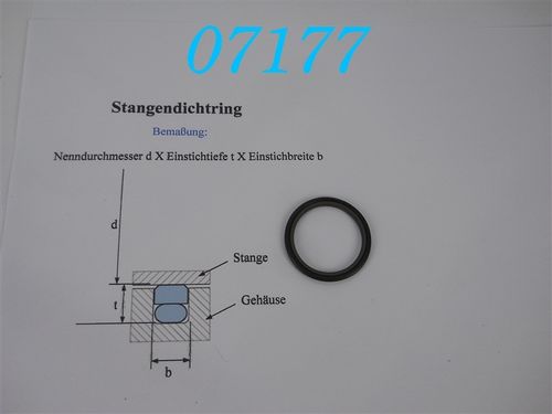 S 55015-0320-46 Hydraulik-Stangendichtung Glyd-Ring, Turcon-Stepseal; d: 32mm; b: 3mm; Tiefe: 4mm