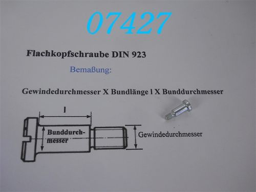 M4x10x5,5 Flachkopfschraube verzinkt DIN 923