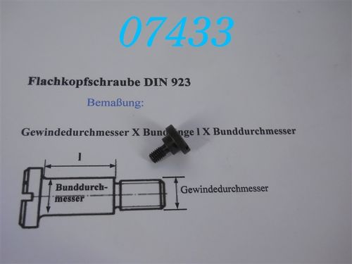 M6x4x10 Flachkopfschraube DIN 923