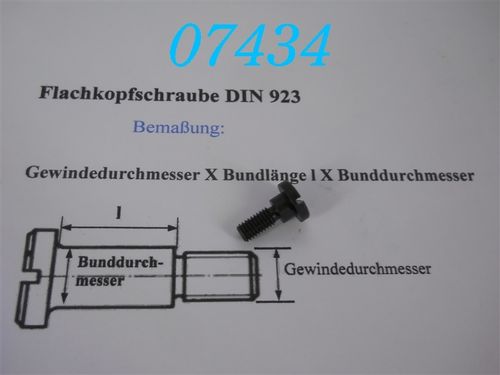 M6x5x8 Flachkopfschraube DIN 923
