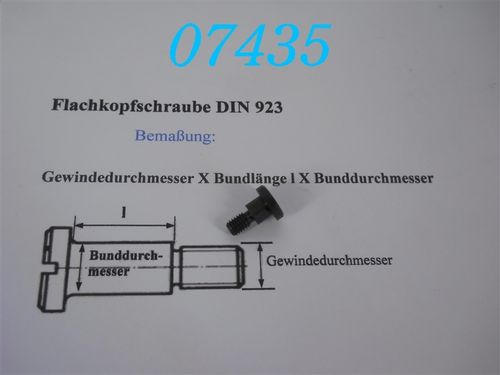 M6x6x8 Flachkopfschraube DIN 923