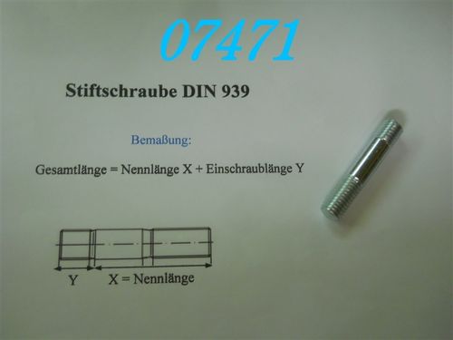 M10x40 Stiftschraube DIN 939