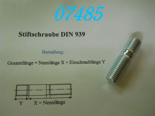 M16x40 Stiftschraube DIN 939
