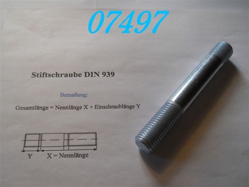 M20x120 Stiftschraube DIN 939 -VZ-